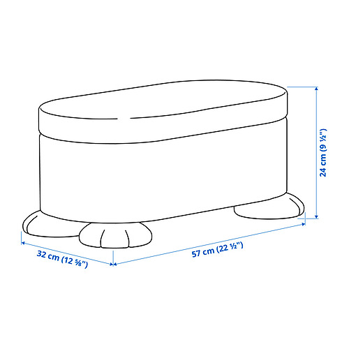 GREJSIMOJS pouffe with storage