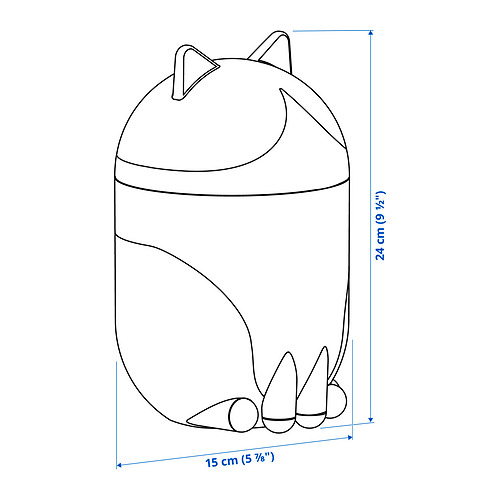 GREJSIMOJS hirsla með loki