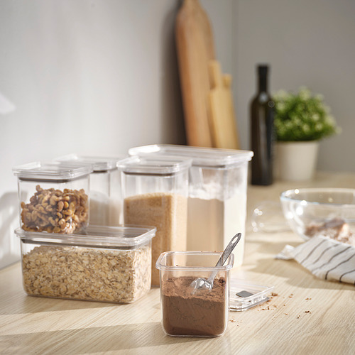 KORALLVIPPA, ílát með loki f/þurrvöru, 6 í setti