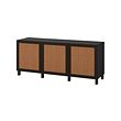 Black-brown studsviken/stubbarp/dark brown woven poplar