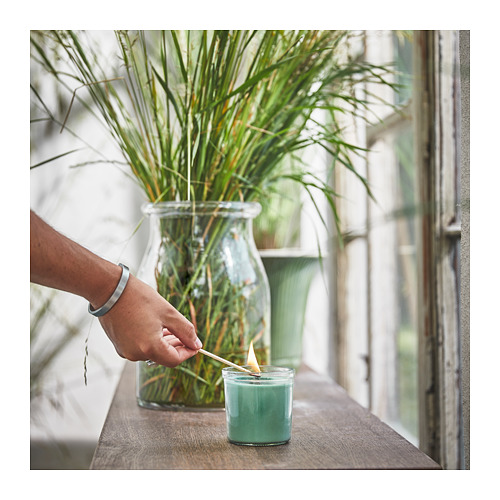 HEDERSAM, scented candle in glass