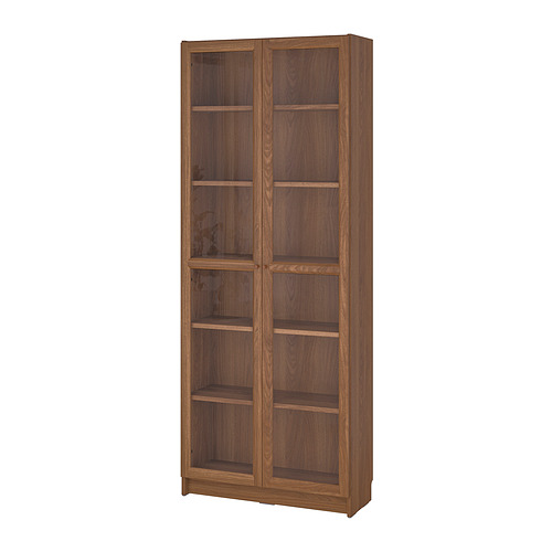 BILLY/OXBERG, bookcase with glass doors