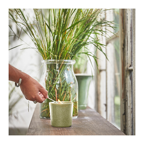 HEDERSAM, scented candle in ceramic jar