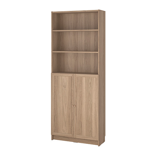 BILLY/OXBERG, bookcase with doors