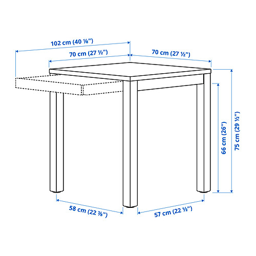 IKEA PS 2026 table with drawer