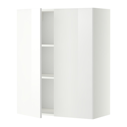 METOD wall cabinet with shelves/2 doors