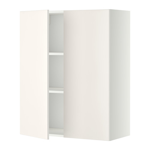 METOD wall cabinet with shelves/2 doors