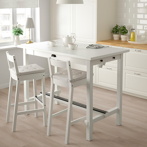 NORDVIKEN, bar stool with backrest