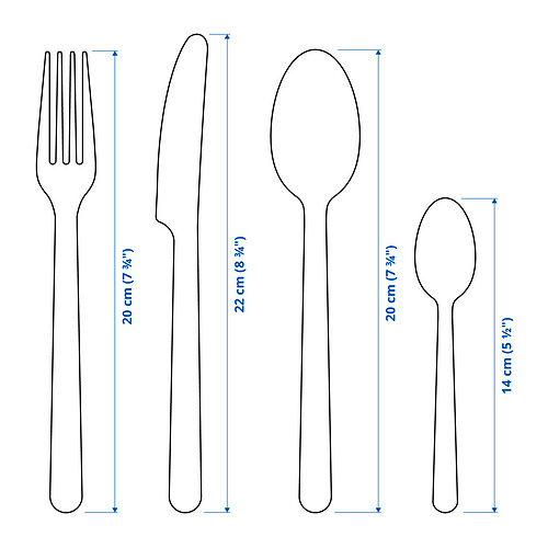 IKEA 365+ hnífapör, 24 í setti