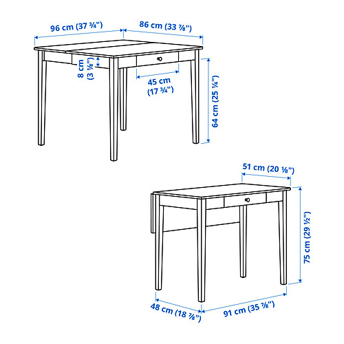 IDANÄS/SKOGSBO table and 2 chairs