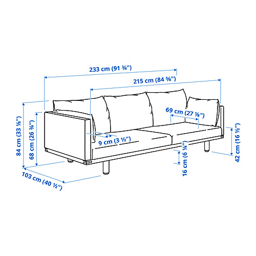 STOCKHOLM 2025 3-seat sofa