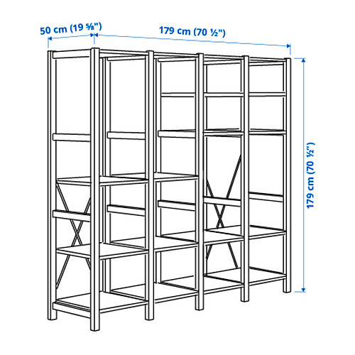IVAR 4 sections/shelves