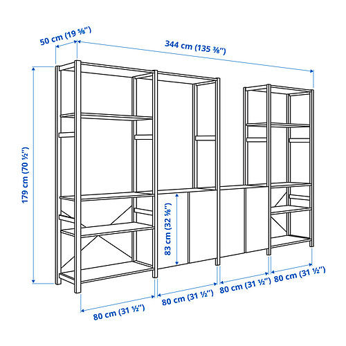 IVAR 4 sections/shelves