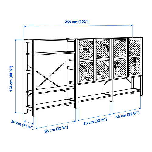 IVAR shelving unit with doors