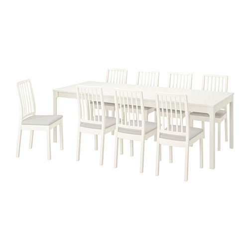 EKEDALEN/EKEDALEN, table and 8 chairs