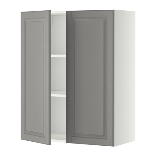 METOD wall cabinet with shelves/2 doors