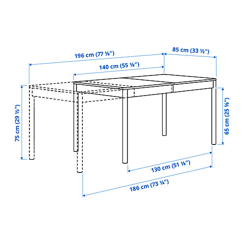 TONSTAD extendable table