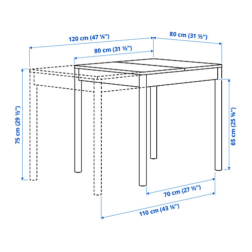 TONSTAD, extendable table