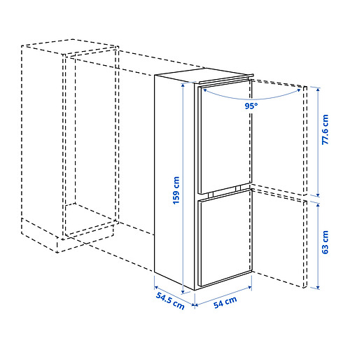 RÅKALL fridge/freezer