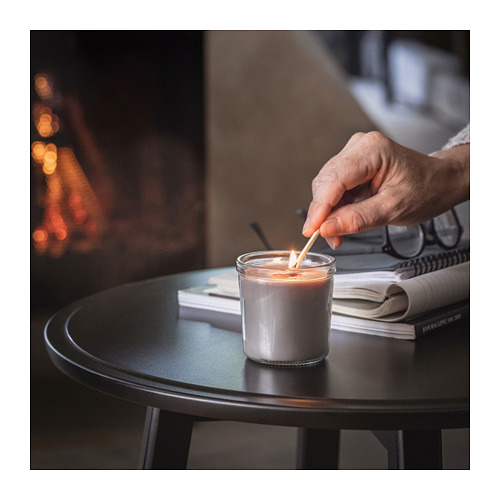 ENSTAKA, scented candle in glass