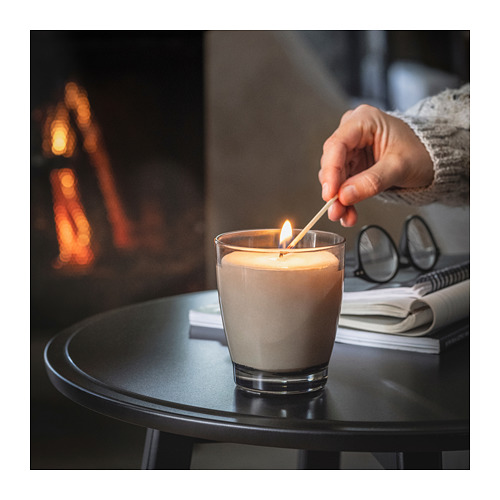 ENSTAKA, scented candle in glass