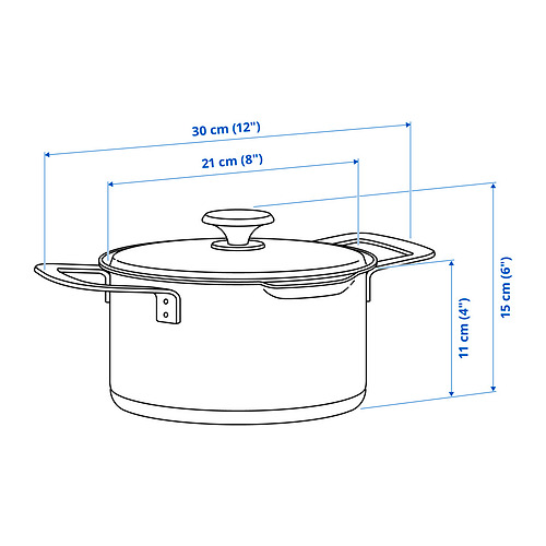 HEMKOMST pot with lid