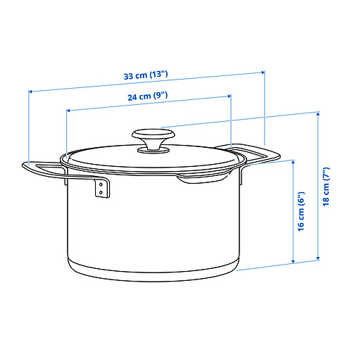 HEMKOMST pot with lid