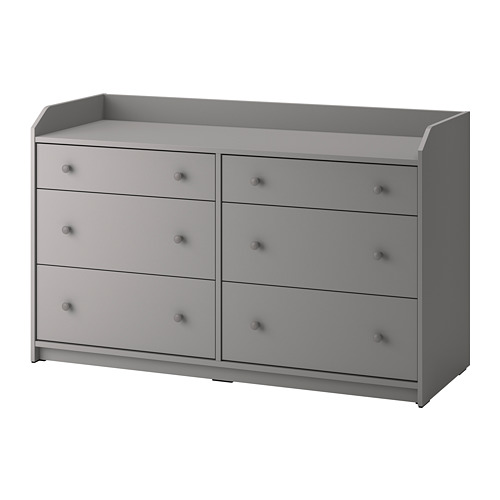 HAUGA, chest of 6 drawers