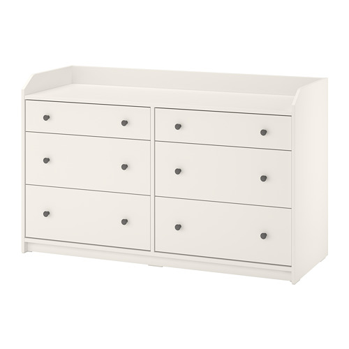 HAUGA, chest of 6 drawers