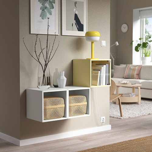 EKET, wall cabinet with glass door