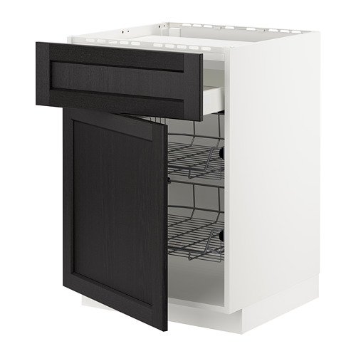 METOD/MAXIMERA base cab f hob/drawer/2 wire bskts