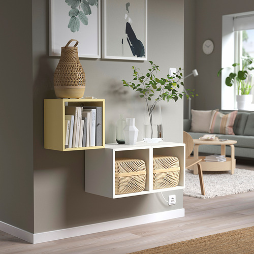 EKET, wall cabinet with glass door