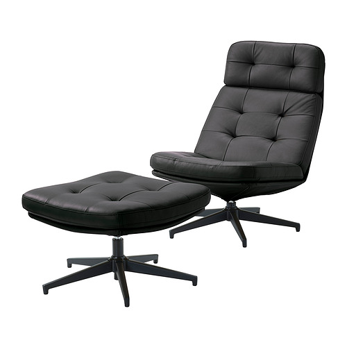 HAVBERG, armchair and footstool