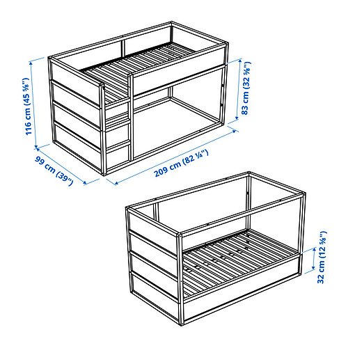 KURA reversible bed