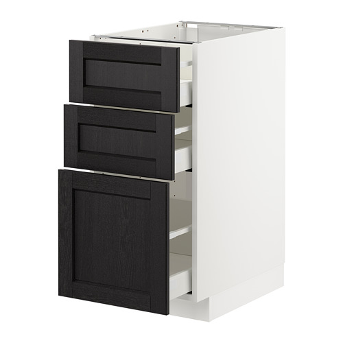 METOD/MAXIMERA base cabinet with 3 drawers