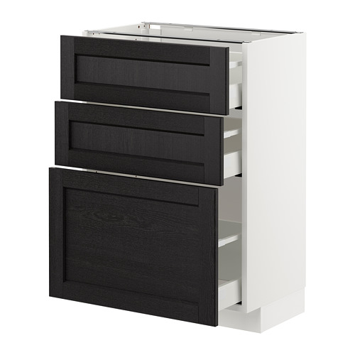 METOD/MAXIMERA base cabinet with 3 drawers