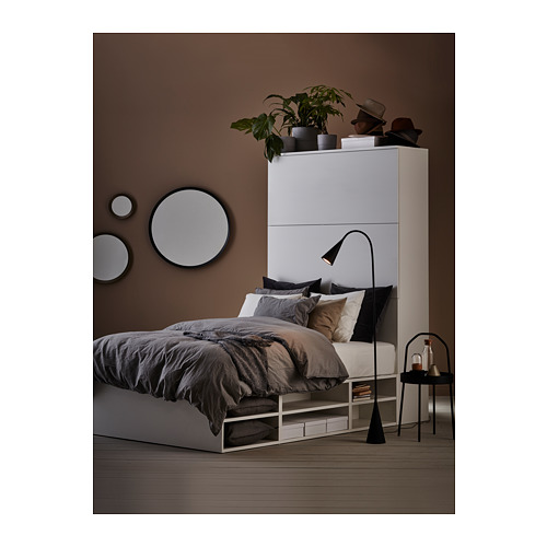 PLATSA, bed frame with storage