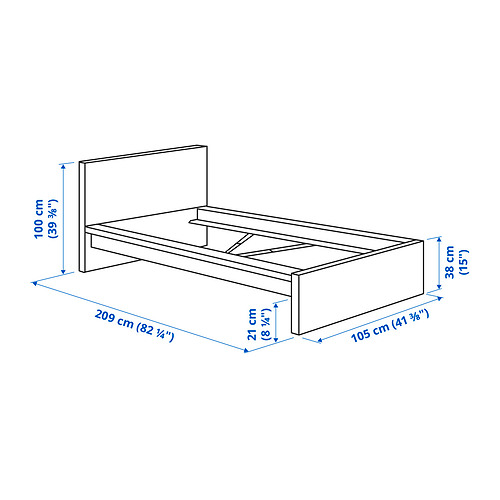 MALM bed frame, high