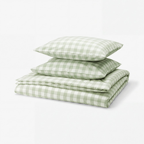 EKTANDVINGE duvet cover and 2 pillowcases