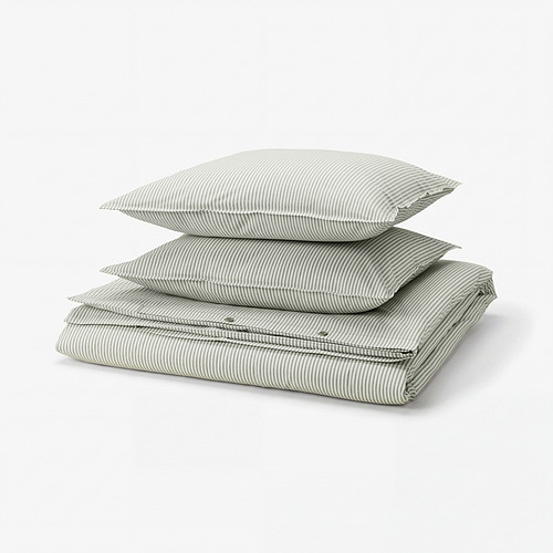 SOLFIBBLA duvet cover and 2 pillowcases