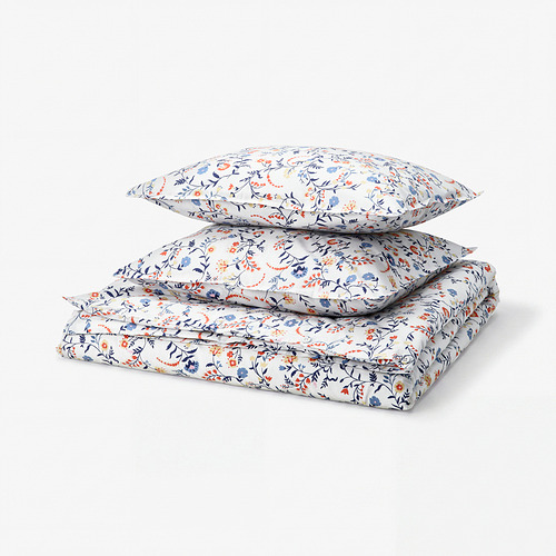 BRUDKRUSBÄR, duvet cover and 2 pillowcases