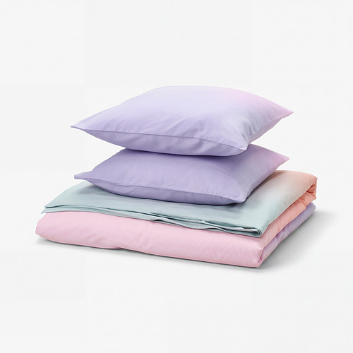 FLÄDERBUSKE duvet cover and 2 pillowcases