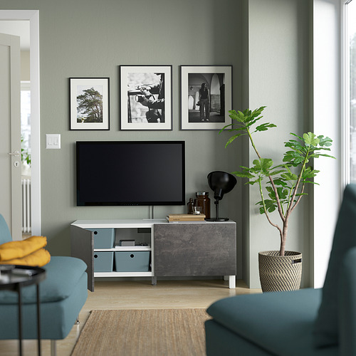 BESTÅ, TV bench with doors
