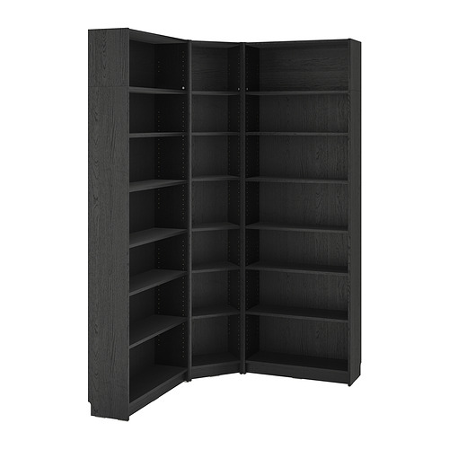 BILLY, bookcase corner comb w ext units