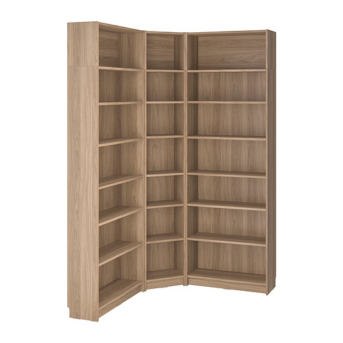 BILLY, bookcase corner comb w ext units