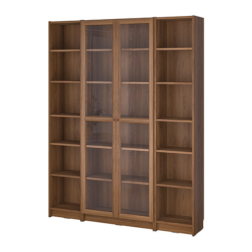 BILLY/OXBERG, bookcase combination w glass doors