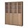 BILLY/OXBERG, bookcase comb w panel/glass doors