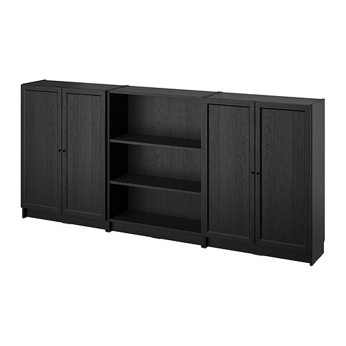 BILLY/OXBERG, bookcase combination with doors
