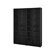 BILLY/OXBERG bookcase combination w glass doors