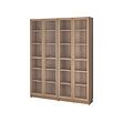 BILLY/OXBERG bookcase combination w glass doors